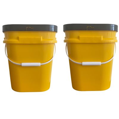 Квадратная ведра крышка и ручка HDPE пластиковый ведро для аксессуаров для хранения кофейных зерен
