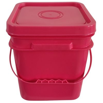 Квадратная ведра крышка и ручка HDPE пластиковый ведро для аксессуаров для хранения кофейных зерен