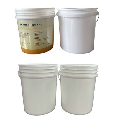 Круглый 18L HDPE тяжелая белая масляная краска стирать пластиковый ведро с крышкой и ручкой
