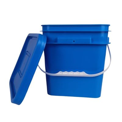 Легко открывающийся индивидуальный PP/HDPE материал 5Gallon 6Gallon Square Plastic Bucket с ручкой