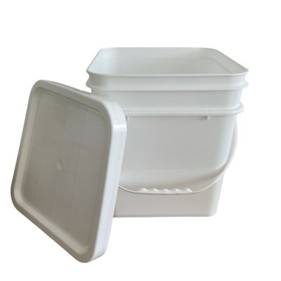 Легко открывающийся индивидуальный PP/HDPE материал 5Gallon 6Gallon Square Plastic Bucket с ручкой