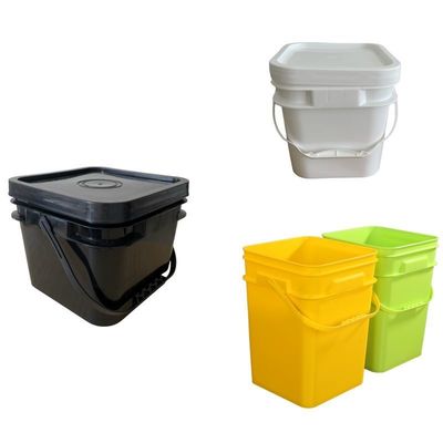 Легко открывающийся индивидуальный PP/HDPE материал 5Gallon 6Gallon Square Plastic Bucket с ручкой
