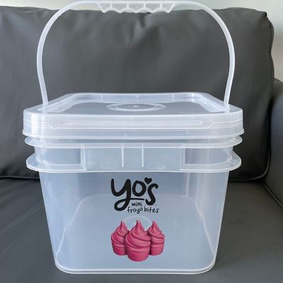 Химическая HDPE квадратная пластиковая ведра с прочным материалом и индивидуальной печатью