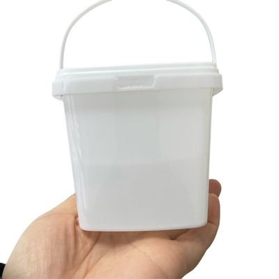 Квадратная ведра 1L пластиковая емкость с крышкой для теплопередачи печати и GAP одобрен