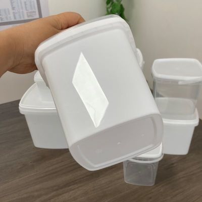 Квадратная ведра 1L пластиковая емкость с крышкой для теплопередачи печати и GAP одобрен