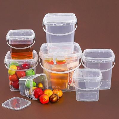 4L 5L 6L 8L 10L пластиковый квадратный ведро с ручкой и крышкой легко настроить свои ведра