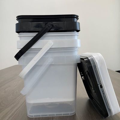 Специальная упаковка продуктов питания 5L квадратная пластиковая ведра с легко открывающимся дизайном и IML печатью