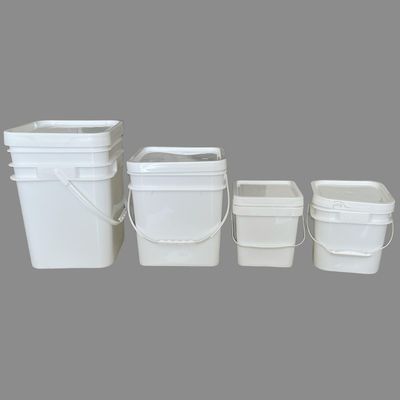 Снакс настраиваемый 3L прозрачный белый пищевой пластиковый ведро с крышками и ручкой