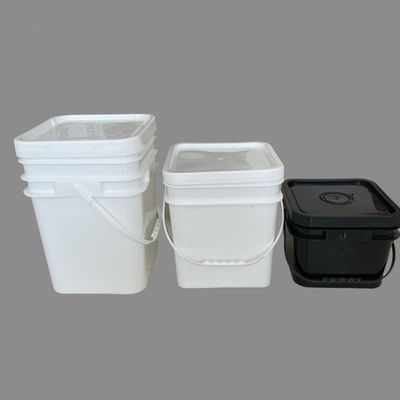 5L Custom Colours Logo Clear Plastic Round Bucket With Handle And Lid Для упаковки продуктов питания