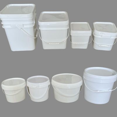 5L Custom Colours Logo Clear Plastic Round Bucket With Handle And Lid Для упаковки продуктов питания
