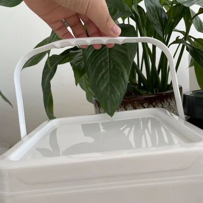 Квадратная ведра с крышкой и ручкой для пластиковых емкостей для хранения сухих орехов