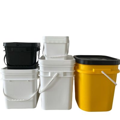 1L-25L квадратные цветные ведра с рукояткой, сертифицированной GAP/ISO/FDA и герметичной
