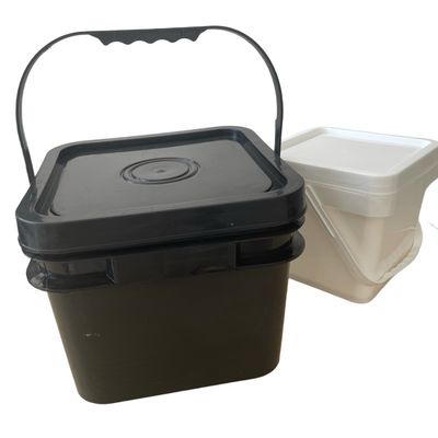 Корм для домашних животных 5L 6L 8L 10L квадратная пластиковая ведра с крышкой для переработки