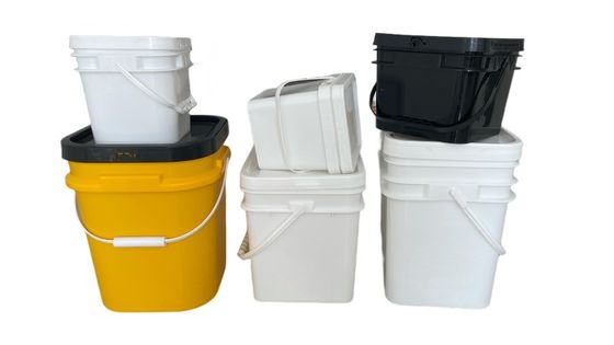 5L квадратный ведро с легким открыть и закрыть крышку из полипропилена печати тепловой передачи