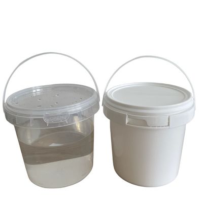 Прозрачные белые 1L 2L 5L пищевые пластиковые ведра с крышкой и ручкой