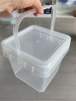 Круглый или квадратный ведро настроить 3L квадратный пластиковый ведро с легким открыть и закрыть крышку