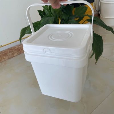 Шелковый экран печати квадратный пластиковый ведро с крышкой и ручкой
