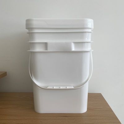 20L 25L квадратные пластиковые ведра с ручкой и крышкой для навоза Корм для домашних животных Кофейные зерна и орехи
