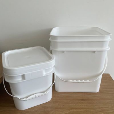 20L 25L квадратные пластиковые ведра с ручкой и крышкой для навоза Корм для домашних животных Кофейные зерна и орехи