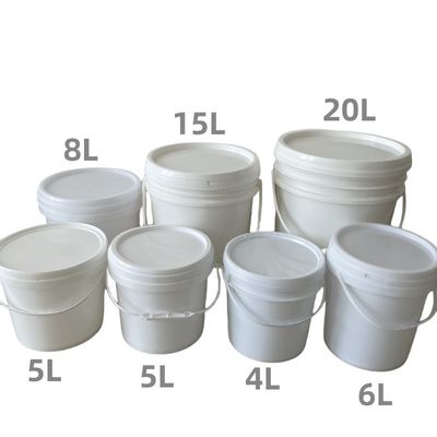 Передача тепла 200ML-25L круглые пластиковые ведра с рукояткой из 100% необработанного материала PP