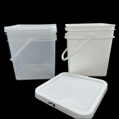 Площадная пластиковая ведра 15L/4 галлонов с теплопередающей печатью и легко открываемой крышкой