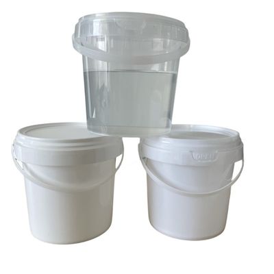 1L-10L Прозрачные пластиковые ведра с крышкой и ручкой многофункциональной толщины 1,0-2,5 мм