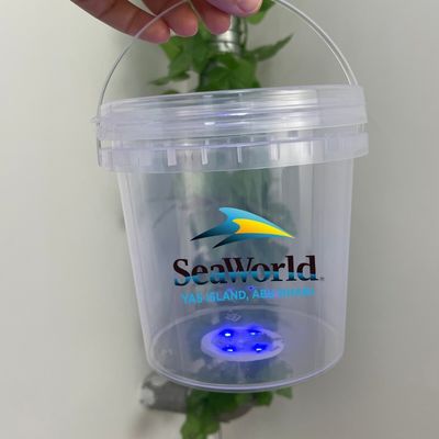 1L-10L Прозрачные пластиковые ведра с крышкой и ручкой многофункциональной толщины 1,0-2,5 мм