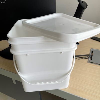 Площадная пластиковая ведра 15L/4 галлонов с теплопередающей печатью и легко открываемой крышкой