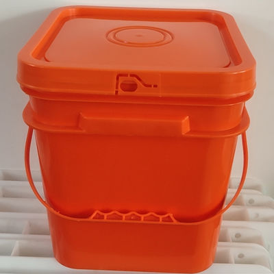 Пищевой 10 литровый квадратный пластиковый ведро с красочной отделкой и HDPE-материалом