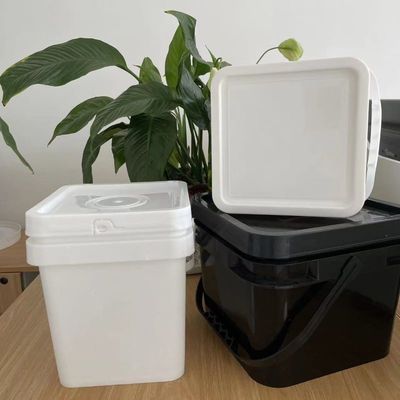 Удобное квадратное пластиковое ведро с крышкой и ручкой 1L 2L 3L 4L 5L 6L 7L 8L 9L 10L