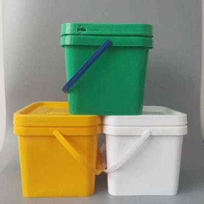 Удобное квадратное пластиковое ведро с крышкой и ручкой 1L 2L 3L 4L 5L 6L 7L 8L 9L 10L
