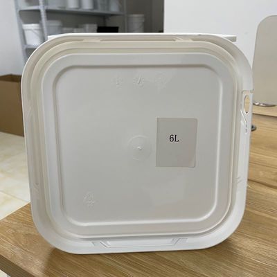 Противоподражаемая пломба 5L 6L квадратная ведра с запечатанной крышкой и печатным логотипом пластиковый ветер
