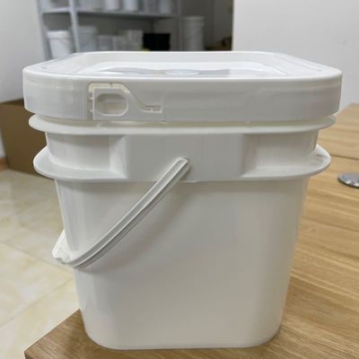 Противоподражаемая пломба 5L 6L квадратная ведра с запечатанной крышкой и печатным логотипом пластиковый ветер