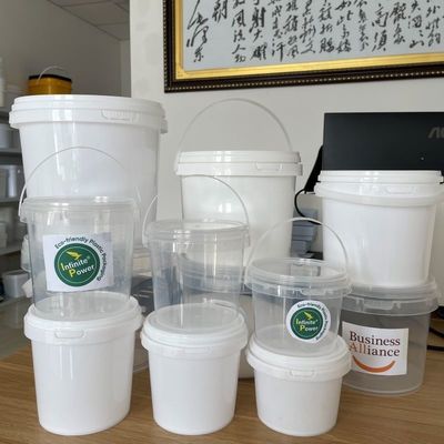 Баррель Пластиковая ведра Чистая ведра 1L 2L 3L 4L 5L Печать Шелковый скрам/теплопередача/IML