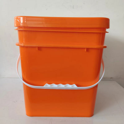 8L / 10L / 3 галлон печатный HDPE квадратный пластиковый ведро с толщиной крышки HDPE печатный
