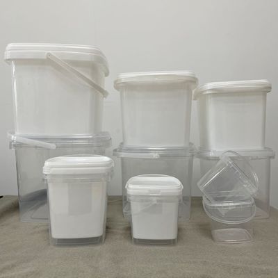 1L / 2L / 3L / 4L / 5L Складка для хранения Прочный и универсальный полипропиленовый квадратный ведро с крышкой