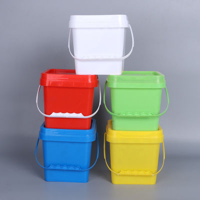 2L / 4L / 5L / 8L / 10L / 15L / 18L PP контейнер пластиковый ведро 5 галлонов квадратный ведро с крышкой