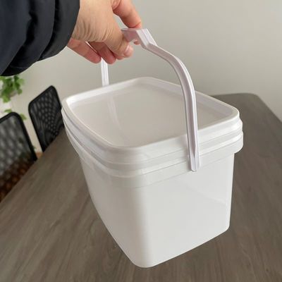 Настройка 3L 5L легко открытый прямоугольный ведро пластиковый ведро с крышкой и ручкой