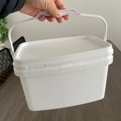 Настройка 3L 5L легко открытый прямоугольный ведро пластиковый ведро с крышкой и ручкой