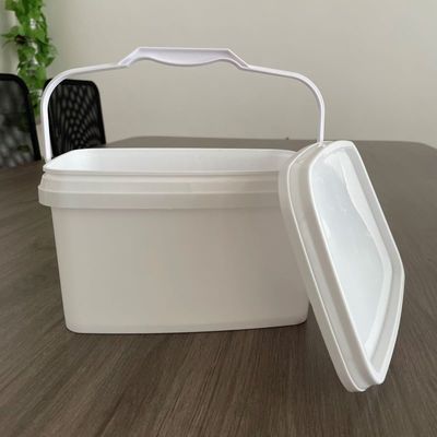 Настройка 3L 5L легко открытый прямоугольный ведро пластиковый ведро с крышкой и ручкой