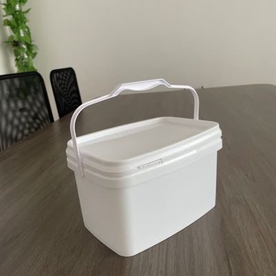 Настройка 3L 5L легко открытый прямоугольный ведро пластиковый ведро с крышкой и ручкой