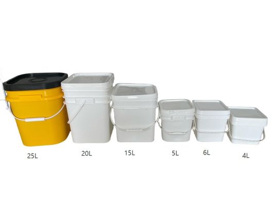 Полипропиленовые/HDPE квадратные пластиковые ведра с крышкой и ручкой