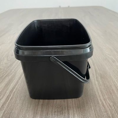 IML Печатная квадратная пластиковая ведра прозрачная крышка 3L вместимость толщина от 1,0 до 2,5 мм