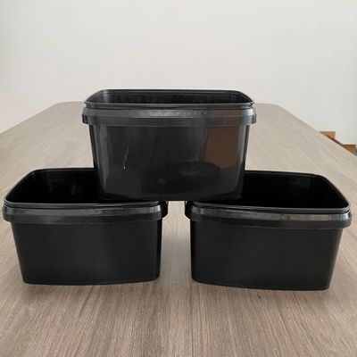 IML Печатная квадратная пластиковая ведра прозрачная крышка 3L вместимость толщина от 1,0 до 2,5 мм