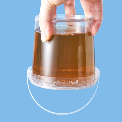 Пищевой 350ml 500ml 750ml 1L круглый пластиковый ведро контейнер с крышкой свободный от BPA