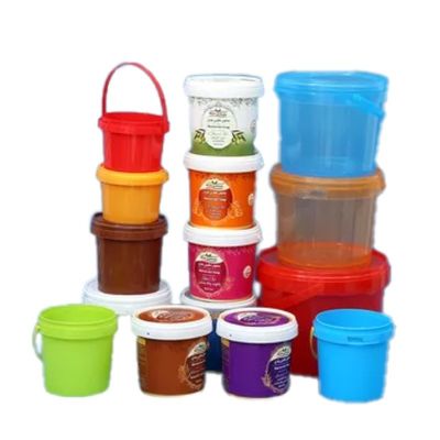 Пищевой 350ml 500ml 750ml 1L круглый пластиковый ведро контейнер с крышкой свободный от BPA