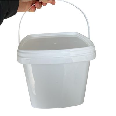 Пищевой класс настроить 5L пластиковый квадратный ведро для хранения и упаковки пищи