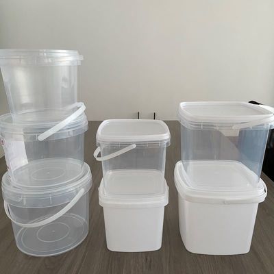 Пищевой класс настроить 5L пластиковый квадратный ведро для хранения и упаковки пищи