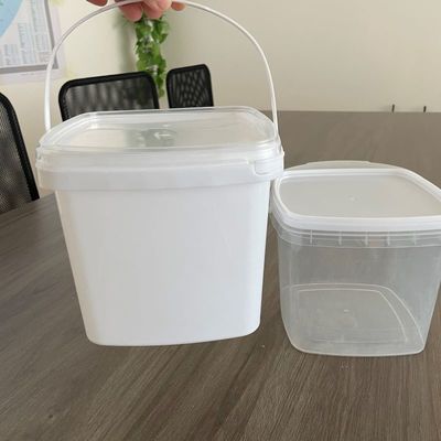 GAP/ISO/FDA сертифицированный квадратный пластиковый ведро в 500 мл 1L 2L 3L 4L 5L размеры для закусок