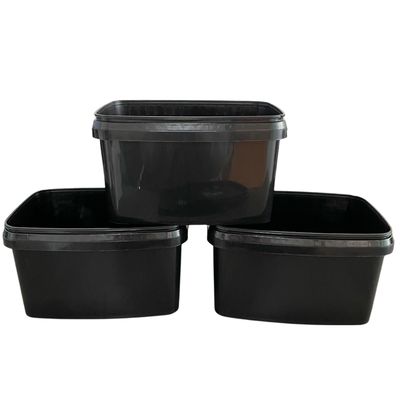 HDPE 3-литровый прямоугольный пластиковый ведро с крышкой и ручкой